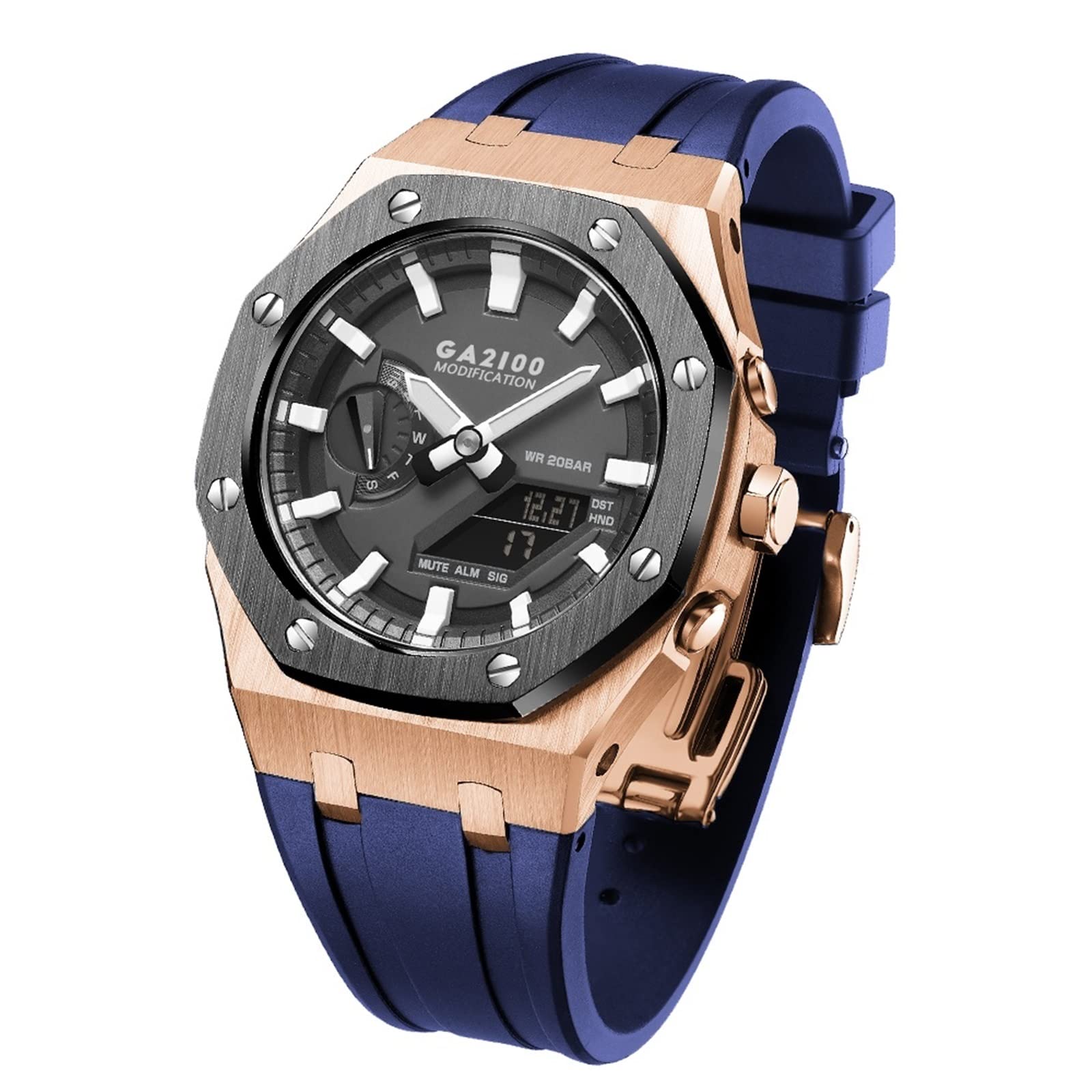 GA2100 Mod kit de modification montre boîtier métal et silicone - 8