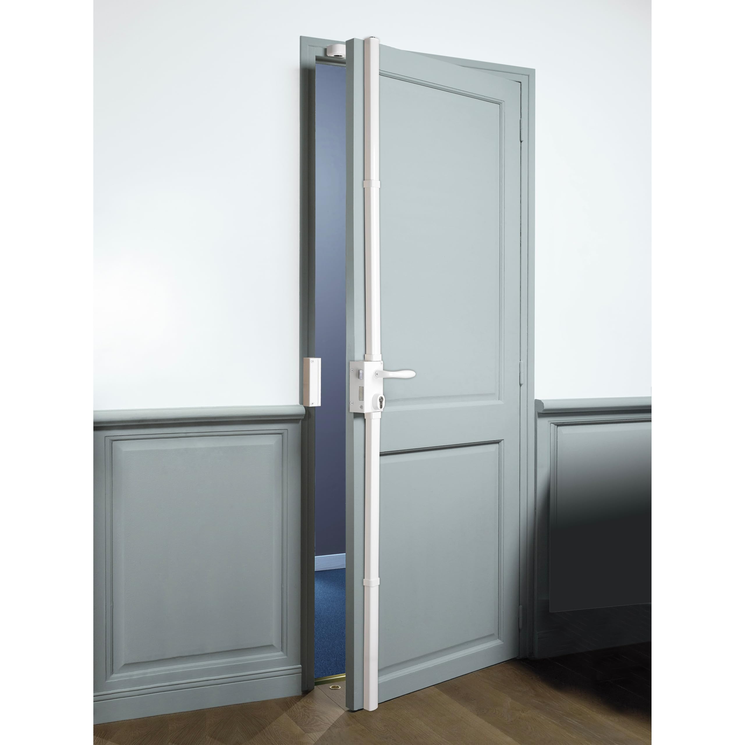 BRICARD Serrure en applique multipoints Astral 74722C, débrayable, blanc, sens gauche, fournie avec 5 clés