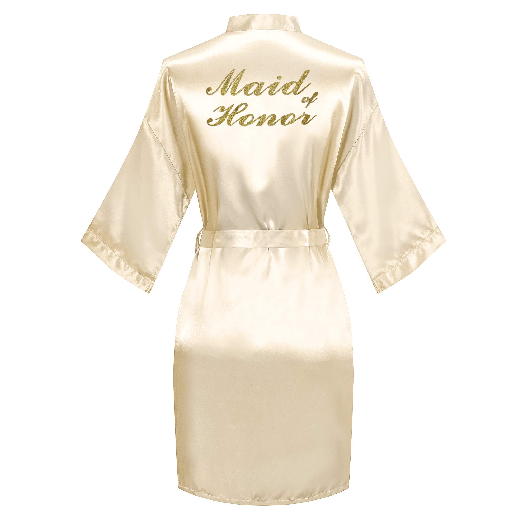 Giova Women Bridal Robe for Bride and Bridesmaid Getting Ready Wedding Party Bathrobe