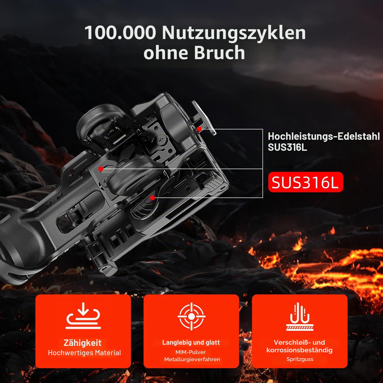 KLARUS AH3 Taschenlampenholster, Taktische Gürteltasche für Polizei, Sicherheitsdienste, Techniker und Outdoor-Fans