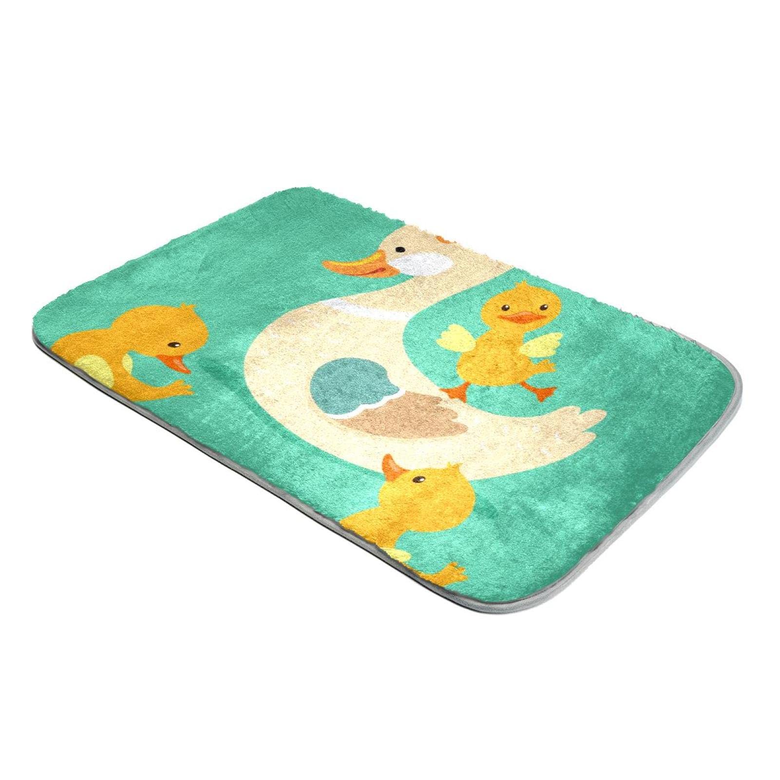 Tapis fausse fourrure poils longs ultra doux motif canard design