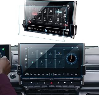 2PCS Car Screen Protector for 2022 2023 2024 2025 GMC Hummer EV Pickup & 2024 2025 Hummer EV SUV Accessories Navigation Nano Touchscreen Protector Film HD Clear Bubble Free 13.4''