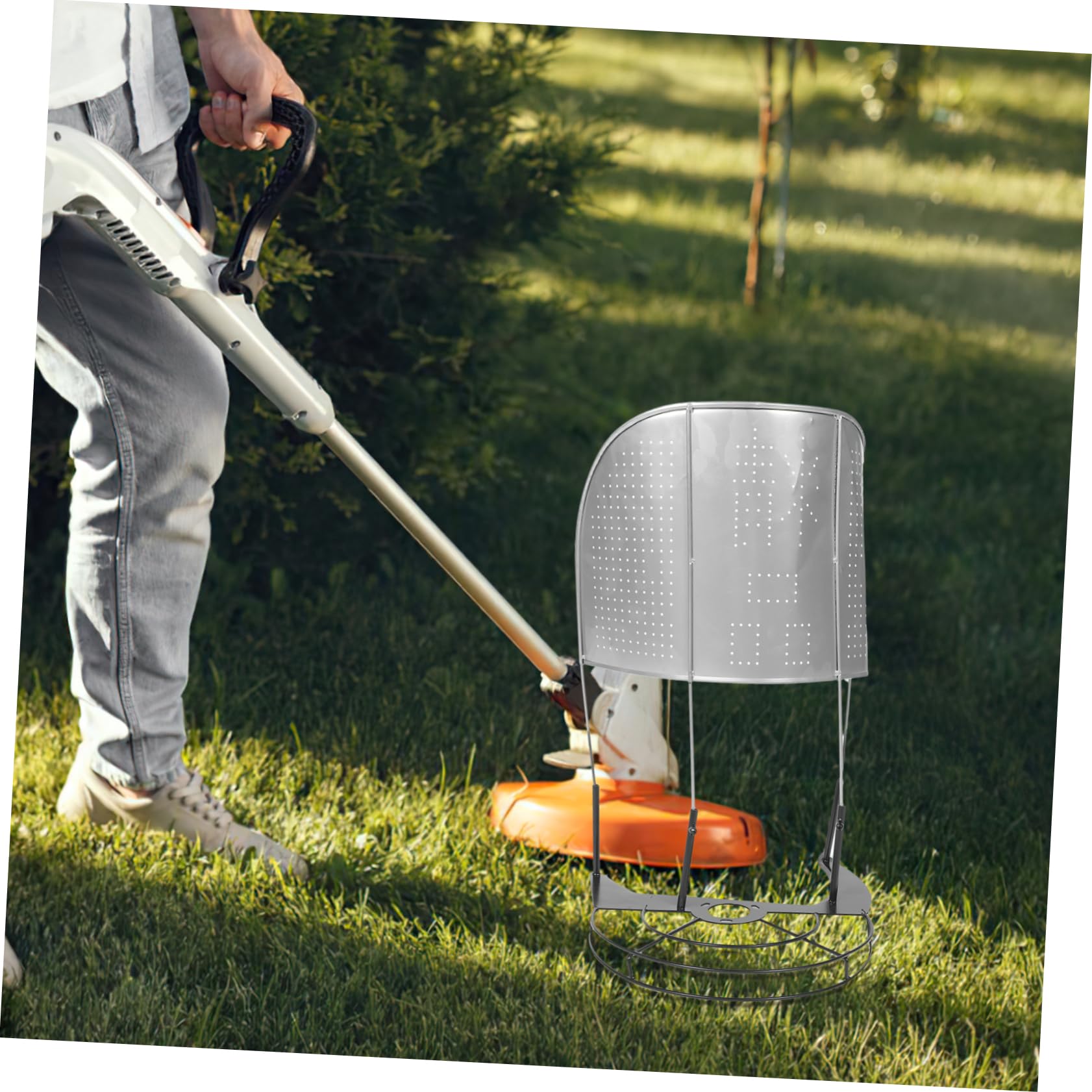 YARNOW Scudo di Raccolta per Tosaerba e Mietitrice di Riso in Acciaio Inox per Agricoltura All'aperto, Telaio di Supporto Sostitutivo per Falciatrice Utensile Giardinaggio Resistente