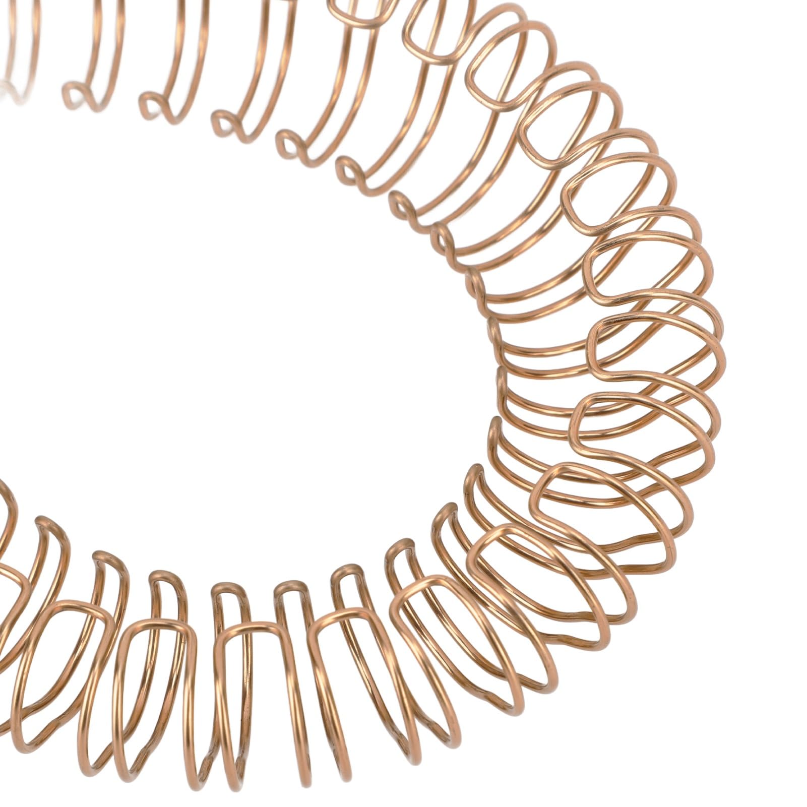 Sxhlseller Robuste, mit Nylon Beschichtete Drahtbindespulen, 100 Stück Kammbinderücken für Berichte, Präsentationen, 120 Blatt Kapazität, Binderinge (Bronze)