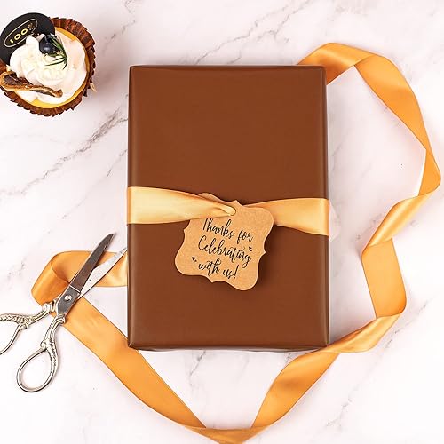 Miniatura 4 de RUSPEPA Papel de regalo marrón chocolate de color sólido para Navidad, boda, cumpleaños, ducha, felicitaciones y vacaciones, 30 pulgadas x 32.8 pies