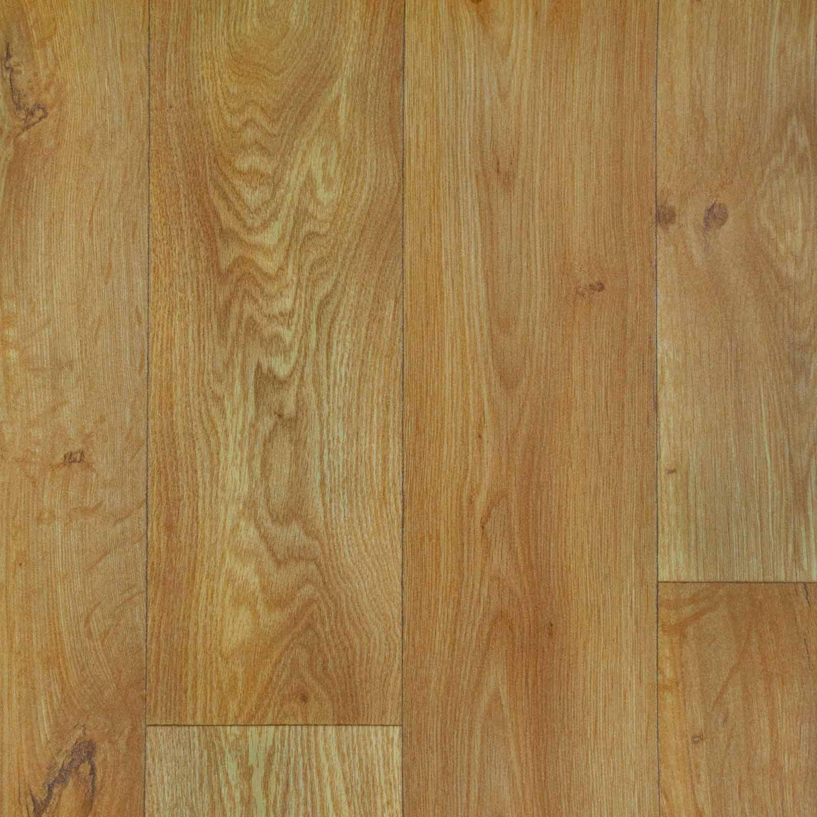 247Floors Flash Wood Plank Effect Vinyl Flooring 2.3mm Realistic Foam Backed Lino Slip Resistant (7m x 3m / 22ft 11" x 9ft 10", Natural Oak Planks)