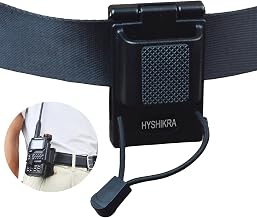 Two-way Radio Belt Clip for Walkie TalkieBelts Accessories for Handheld Radio, Speaker Microphone Mobile Radio Speaker Compatible with Baofeng Kenwood Motorola (Black 01)