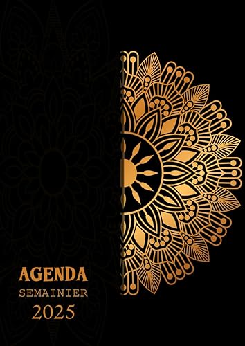 Agenda 2025 Semainier: Planificateur Hebdomadaire Avec Heures, 1 semaine sur deux pages, Format A4