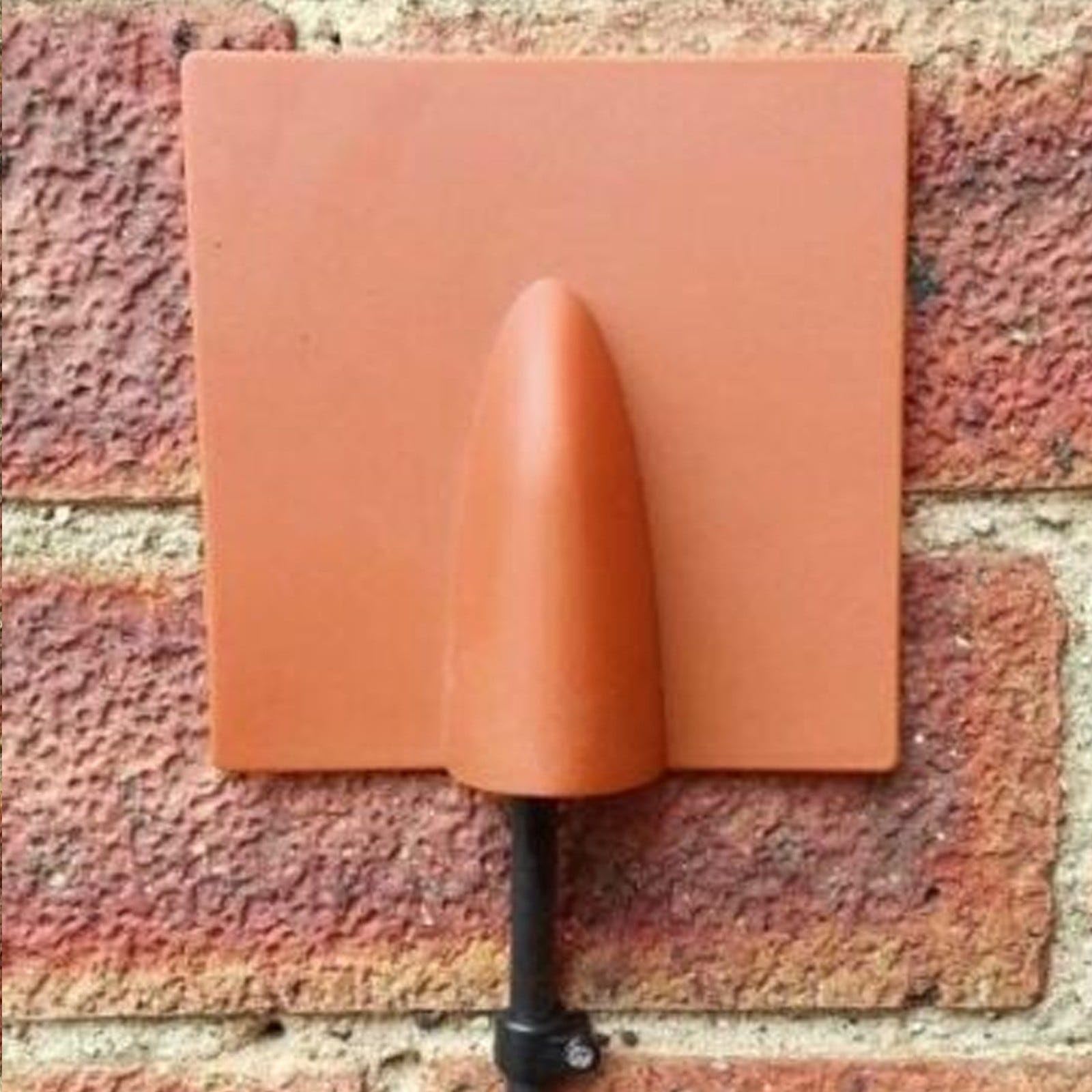 kenable Tapa de Pared Exterior para Cables Marrón - Cubierta de Orificio de Entrada/Salida para Ladrillos - 110 x 110 x 33 mm - Previene Filtración de Agua