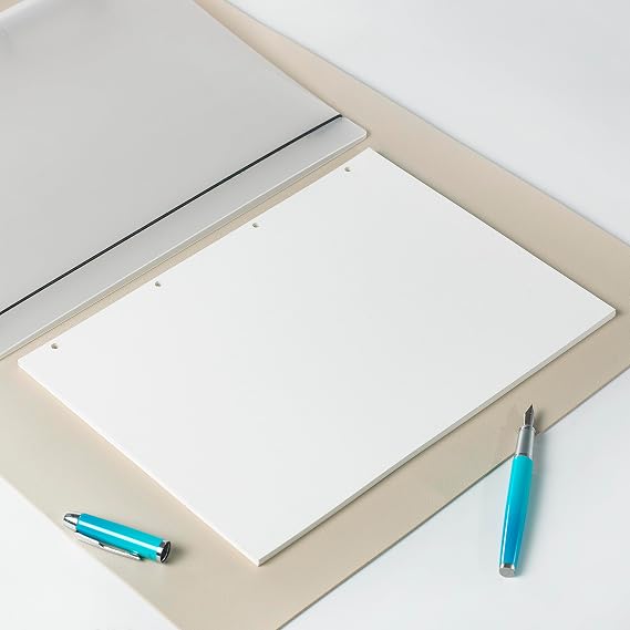 A4 White Refill Pages, 290x210mm, 4-Ring Binder Paper, 100GSM, 45 Sheets