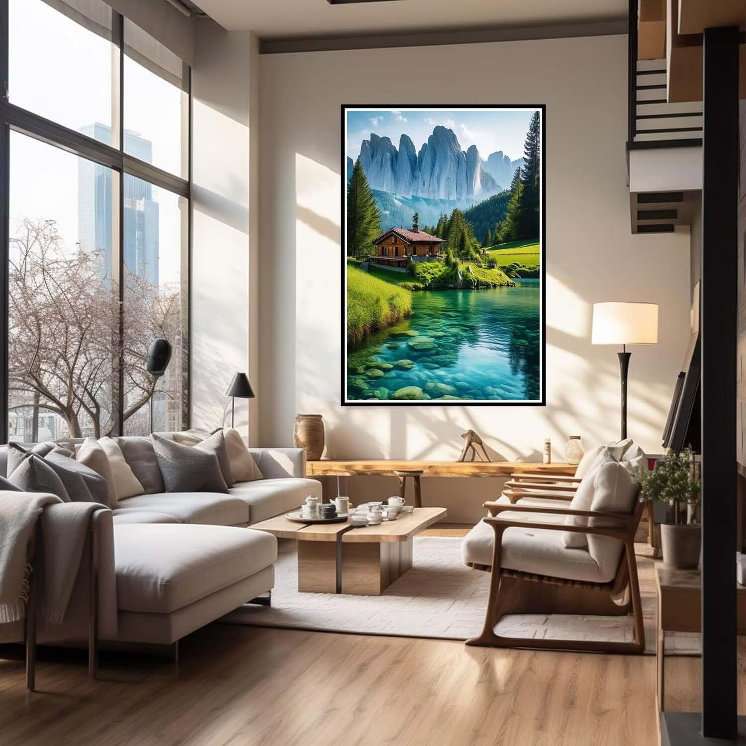 DIY 5D diamentowy zestaw artystyczny dla dorosłych krajobraz 70 x 100 cm duży pełny wiertło diamentowy haft klejony kryształ górski haft krzyżykowy puzzle do domu salonu sypialni płótno sztuka ścienna dekoracja L1171