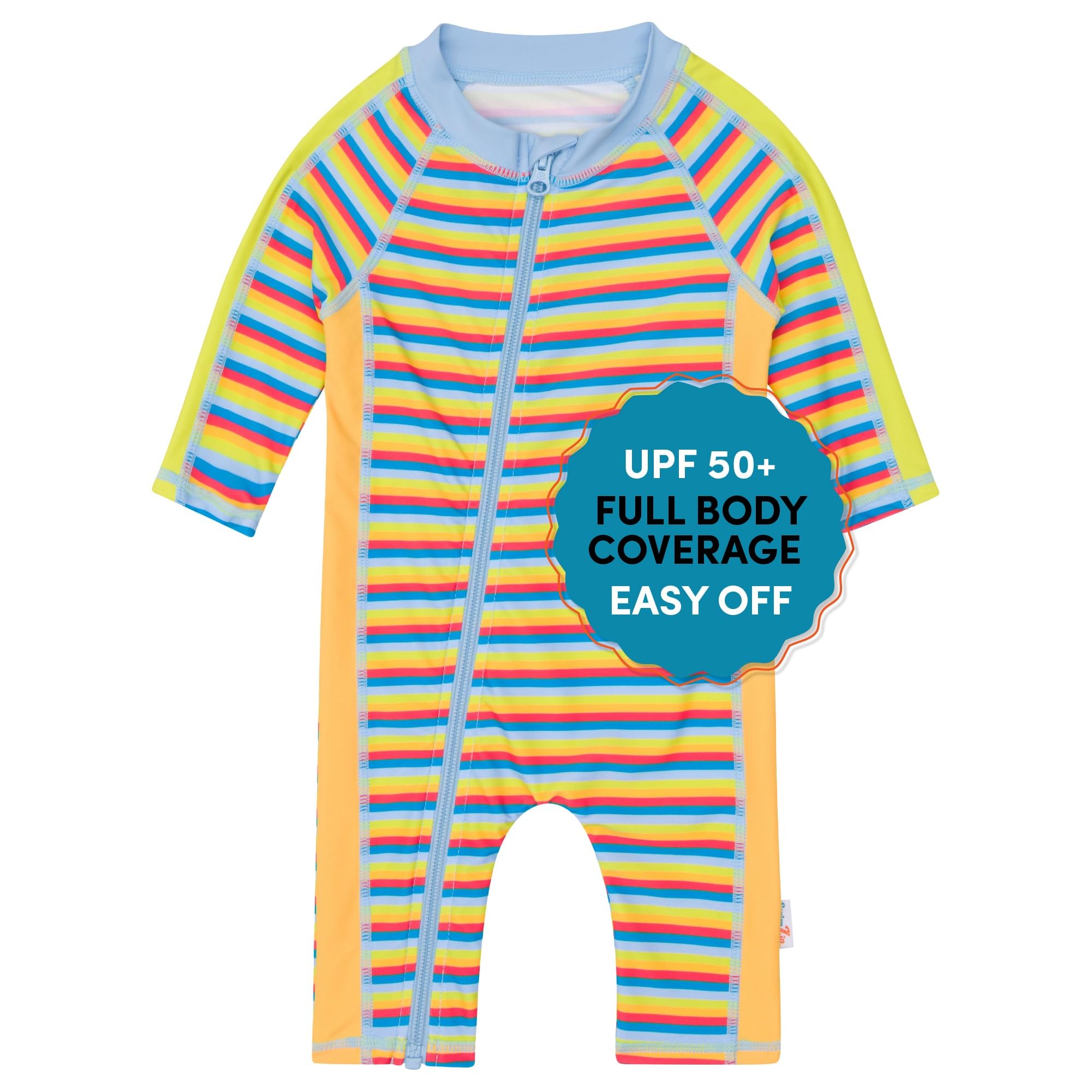 SwimZip UPF50+ Girls' Long Sleeve One Piece Swimsuit, Kids Bathing Suit