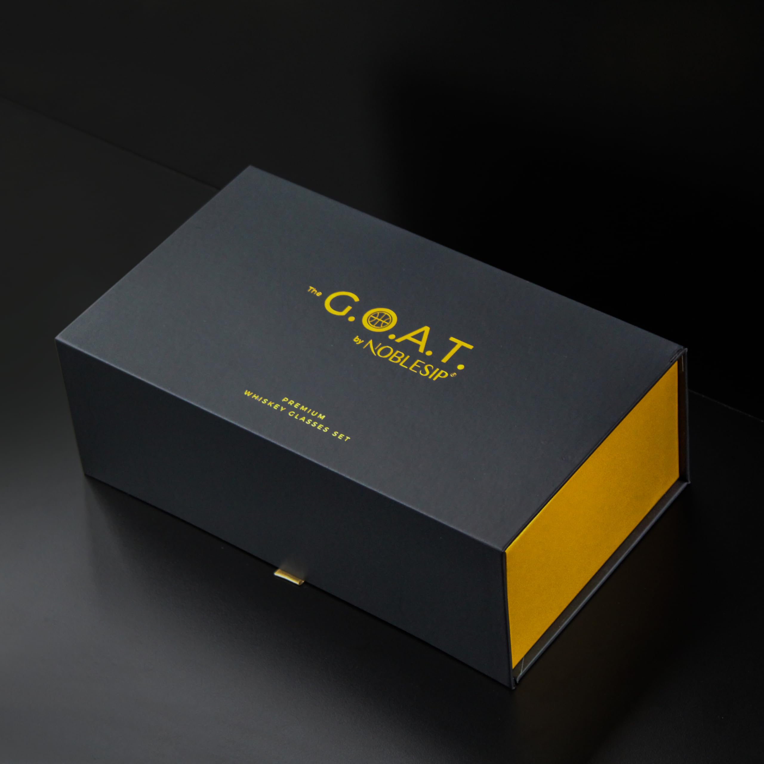 NobleSip Whiskey Glasses Set ???????????????????????????????????????? Design. Premium Bar Kit: 2 Glasses, 2 Stainless Steel Chilling Balls, 2 Coasters. Perfect for Whisky, Bourbon, Scotch, Old Fashioned Premium Bar Gift