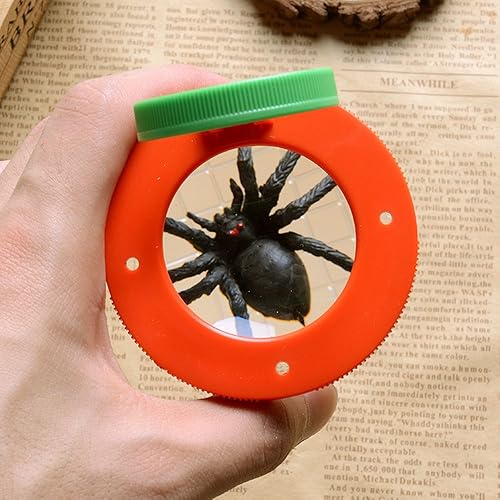 Miniatura 6 de Visor de insectos para niños, lupa 5X, caja atrapa insectos para patio trasero con cordón para el cuello y herramienta de atrapación, ciencia de