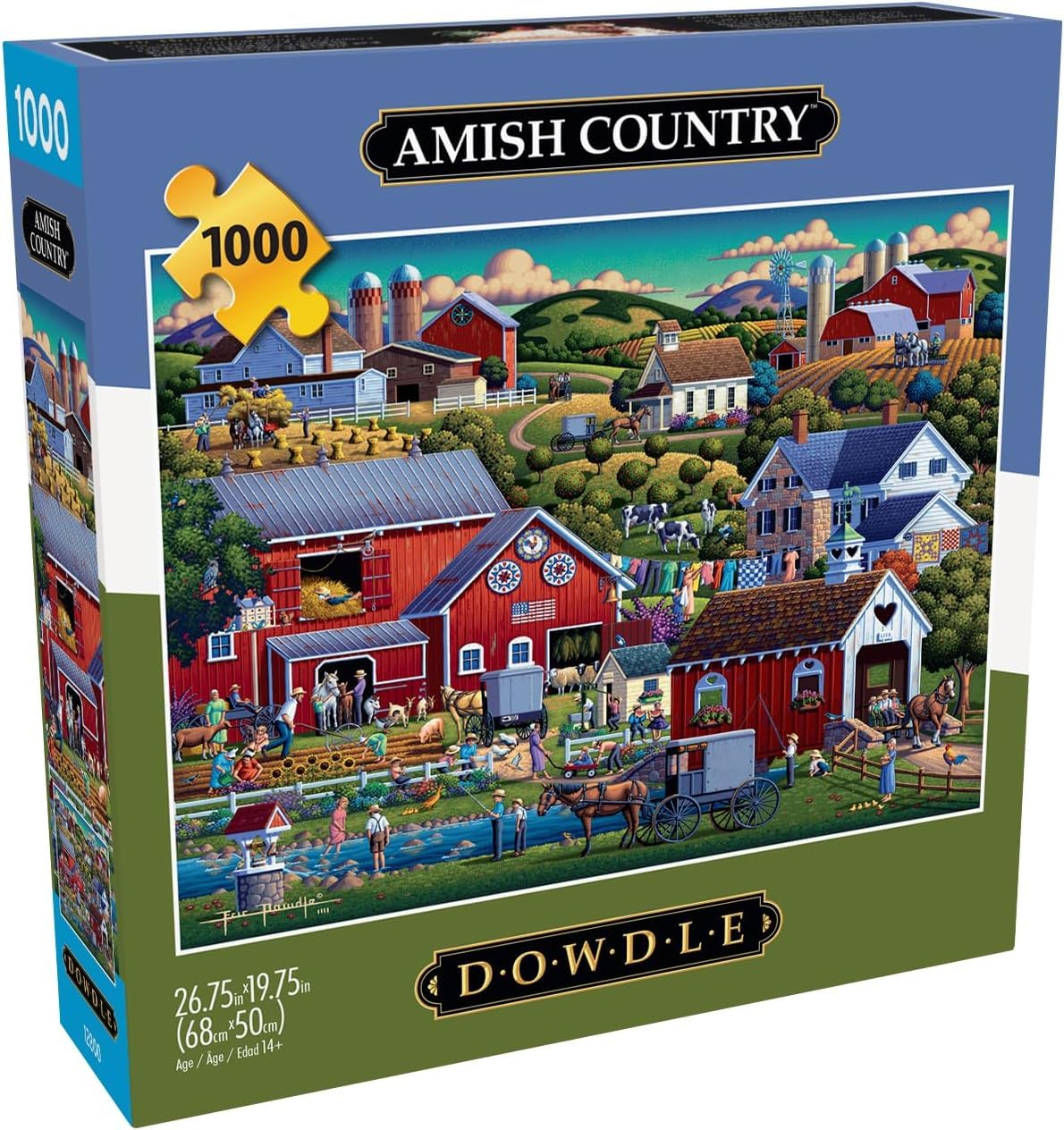 Buffalo Games - Dowdle - Amish Country - 1000 Piece Jigsaw Puzzle for Adults Challenging Puzzle Perfect for Game Nights - Finished Size 26.75 x 19.75