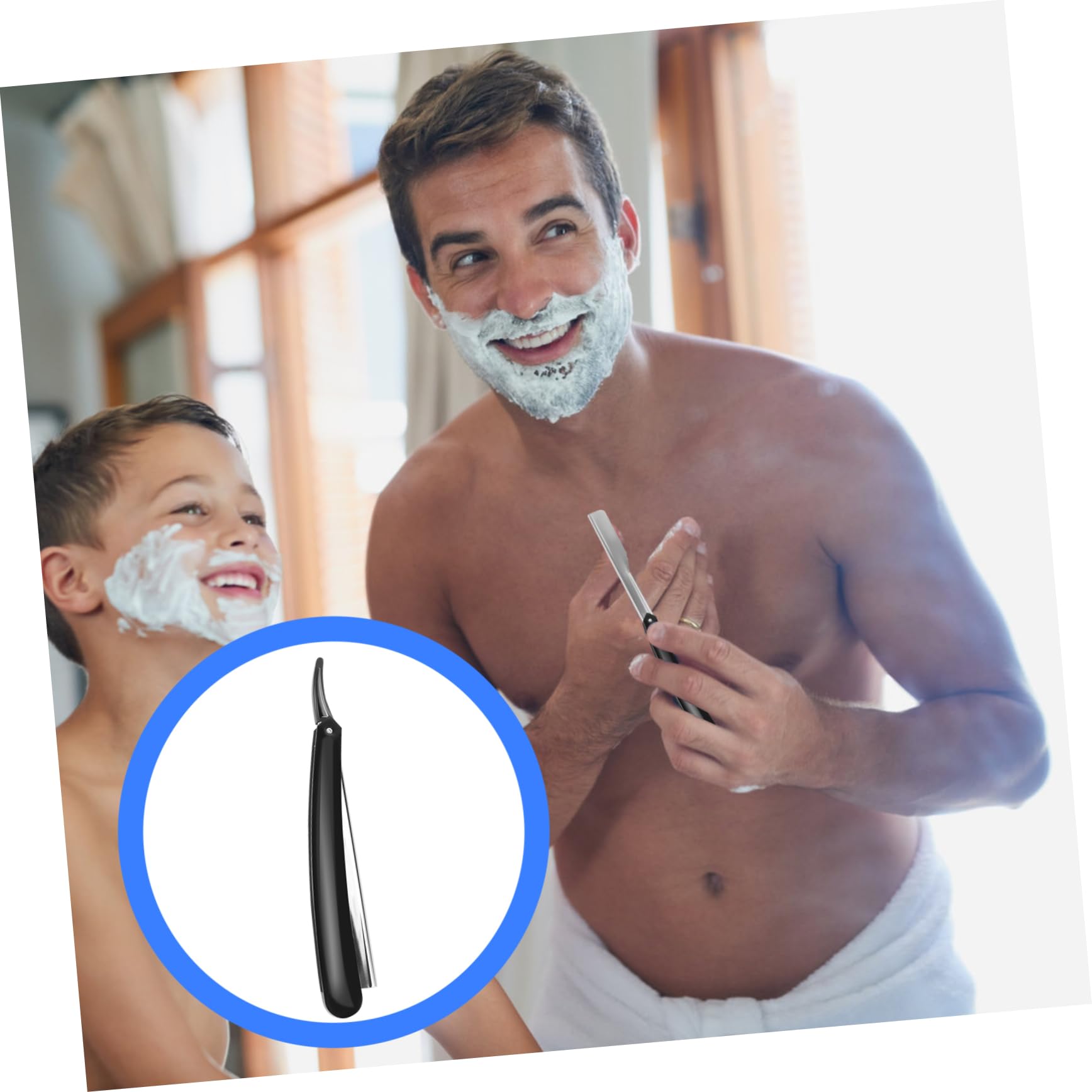 WOFASHPURET Men's Shaving Razor Manual Razor Barber Tool Old Fashioned Shaver Portable Space-saving