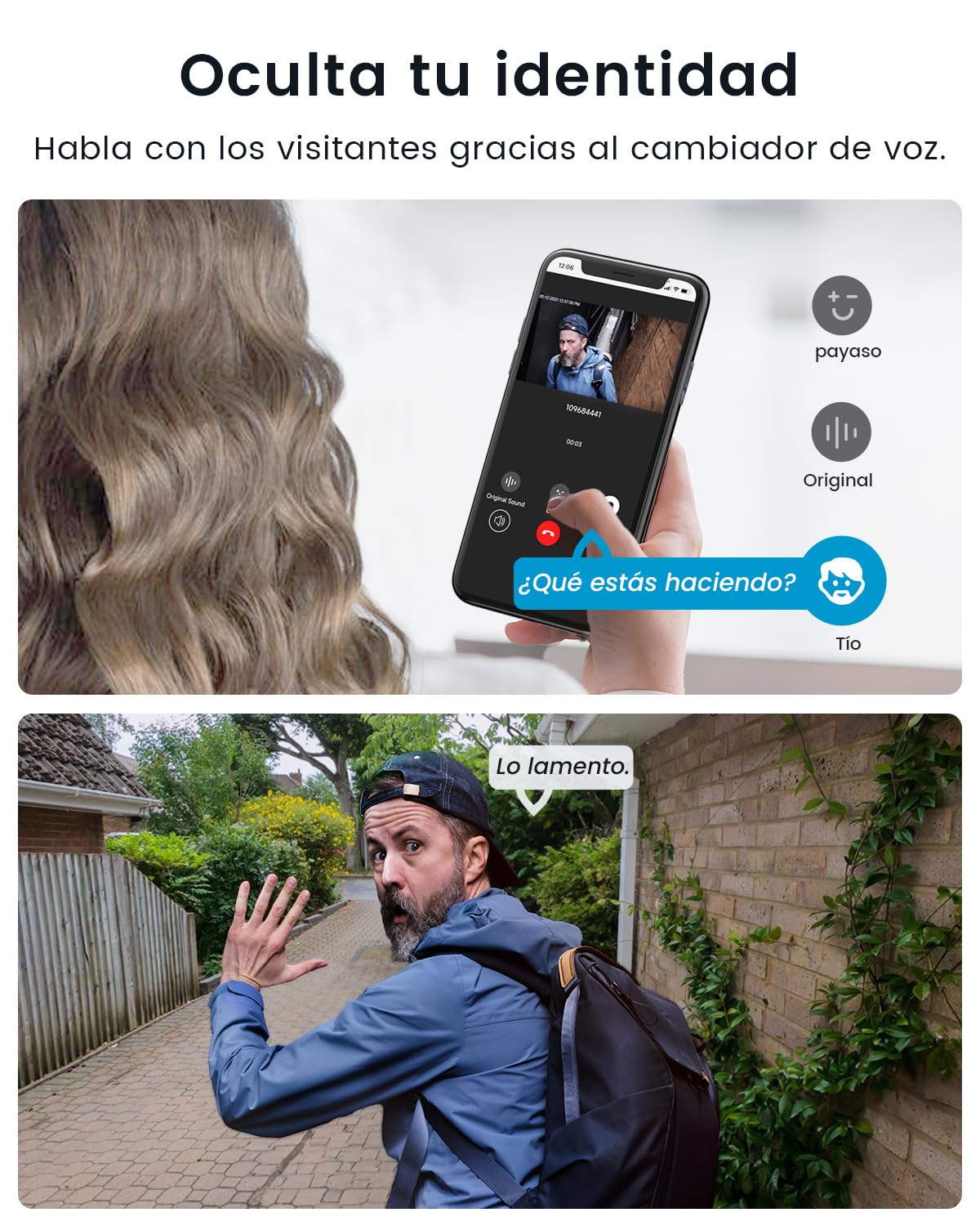 ieGeek Timbre Inalámbrico Exterior Impermeable con Cámara 2K, Videoportero WiFi con IP66 Resistente al Agua, Detección Humana, Audio Bidireccional, Visión Nocturna, Sin Suscripción, 2,4 G WiFi, Gris