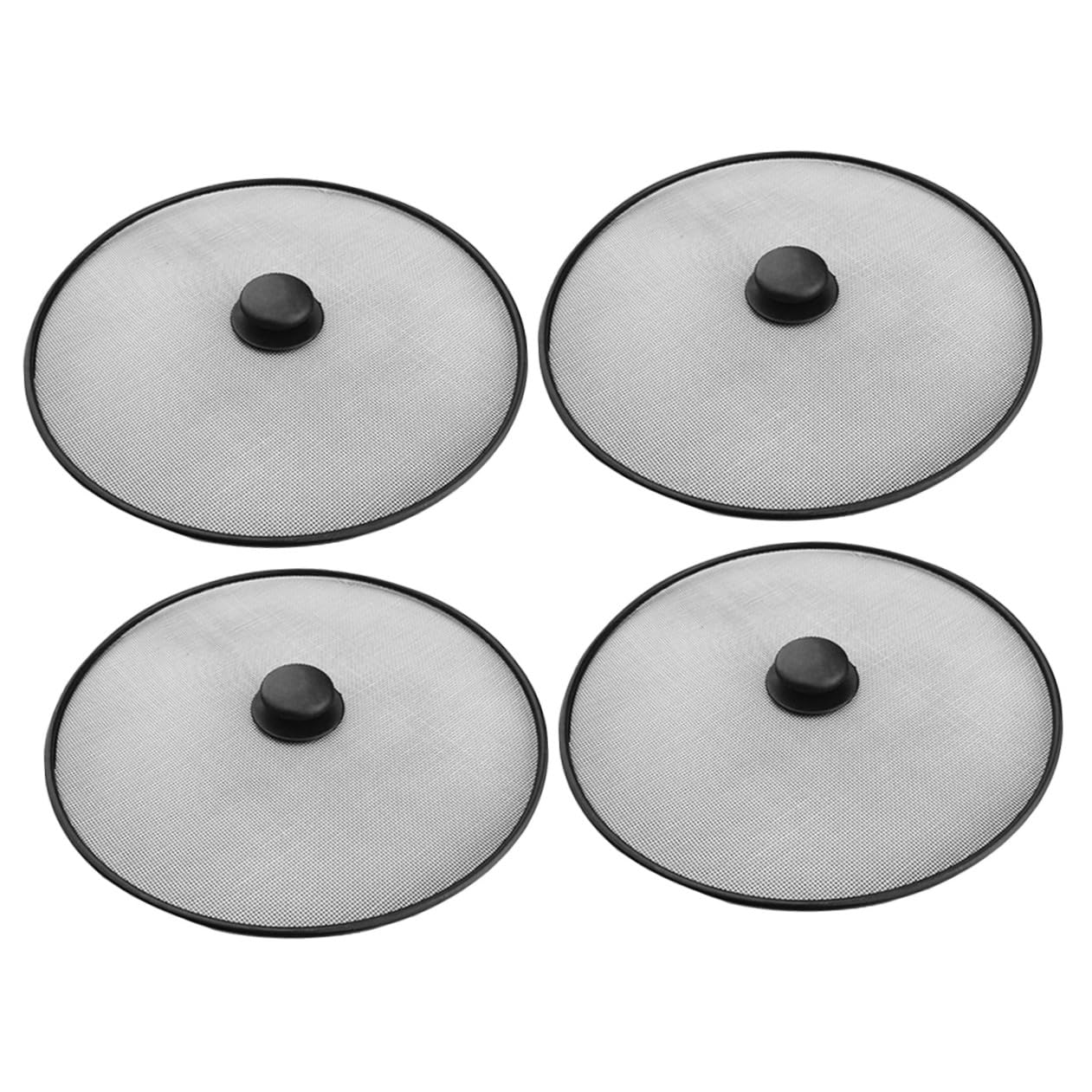 PLAFOPE 4piezas Cubierta Inoxidable Antisalpicaduras para Olla De Protección De Cocina contra Salpicaduras De Utensilio De Cocina Práctico y