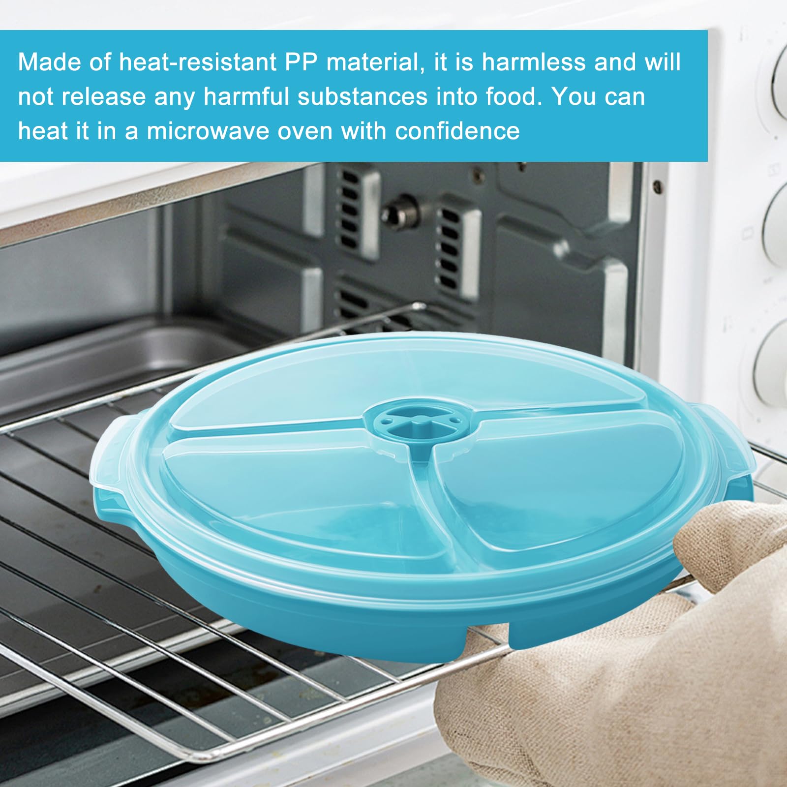 Set di 3 piatti a microonde: stoviglie per microonde con
