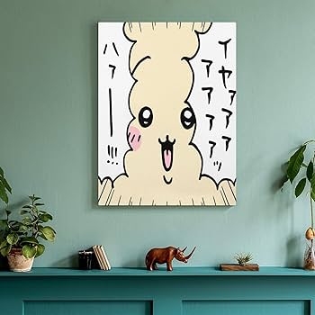 インテリア　イラスト額入り画　TOCCA Amazon.co.jp: アートパネル ちいかわ ラッコ 装飾画 30x40cm