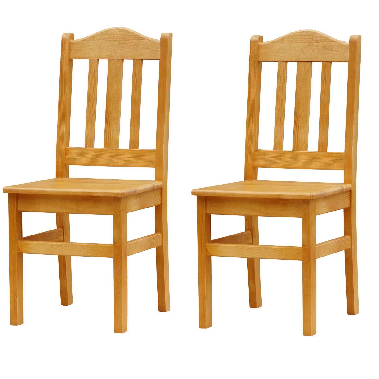 k koma Massiv Kiefer Holzstühle 2er-Set – Esszimmer/Gastronomie – Neu – Stühle aus massivem Holz - Alder/Erle Farbe