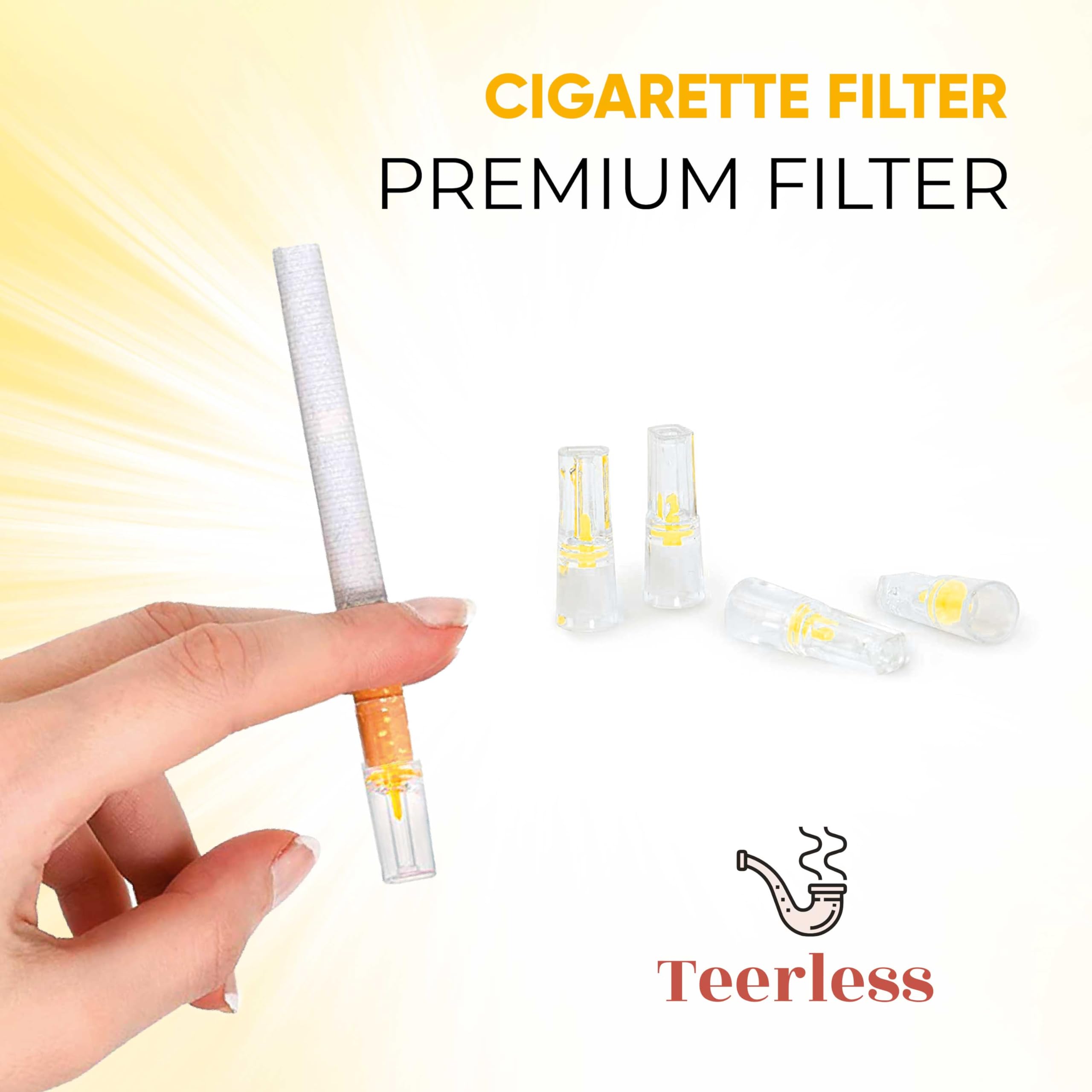 Amazon.com: TEERLESS Cigarette Filters 300 Disposable Cigarette Filters  that Remove Tar and Chemical Independent Lab Tested