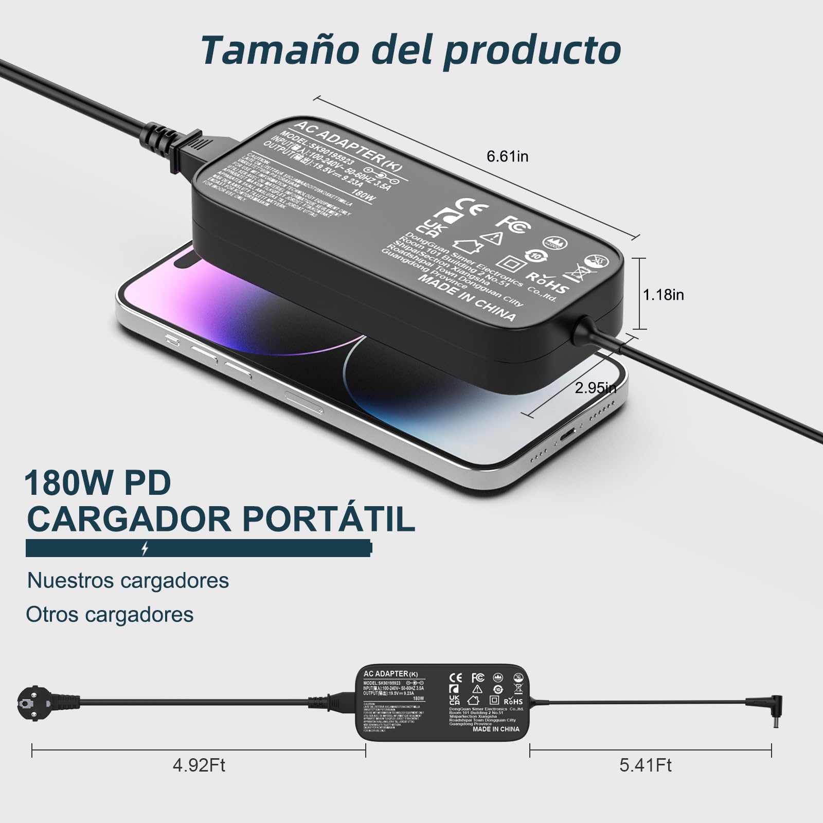 Chargeur pour Ordinateur Portable 180W 19,5V 9,23A pour ASUS ROG G750JM G751JM G750JS G75 G75VW G75VX GL502VT G750JW G750JX G751JL G752VL ADP-180MB FA180PM111 série G Chargeur pour Ordinateur Portable 180W 19,5V 9,23A pour ASUS ROG G750JM G751JM G750JS G75 G75VW G75VX GL502VT G750JW G750JX G751JL G752VL ADP-180MB FA180PM111 série G