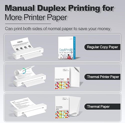 Miniatura 2 de Itari Viaje inalámbrico de la impresora térmica portátil rosa M08F con la impresora térmica blanca de la transferencia P831