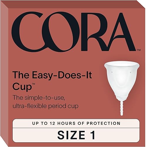 Miniatura 1 de Cora Taza menstrual cómoda fácil de usar silicona suave de grado médico ajuste flexible protección contra fugas plegable sostenible reutilizable