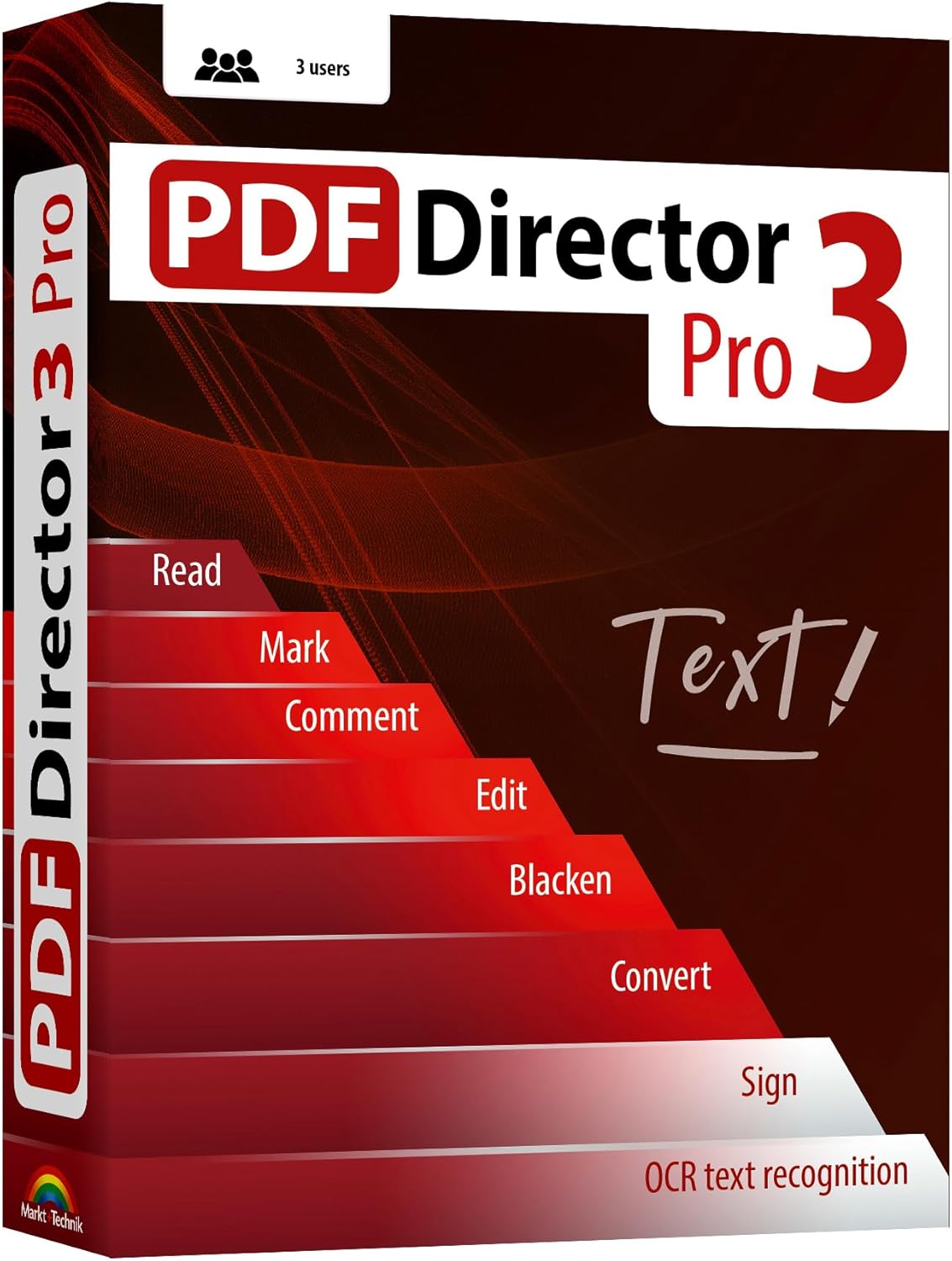 PDF Director 3 PRO: Edit, Create, Convert, Protect, Sign PDFs – Windows-Compatible – 3 PCs – OCR 3.0 Module