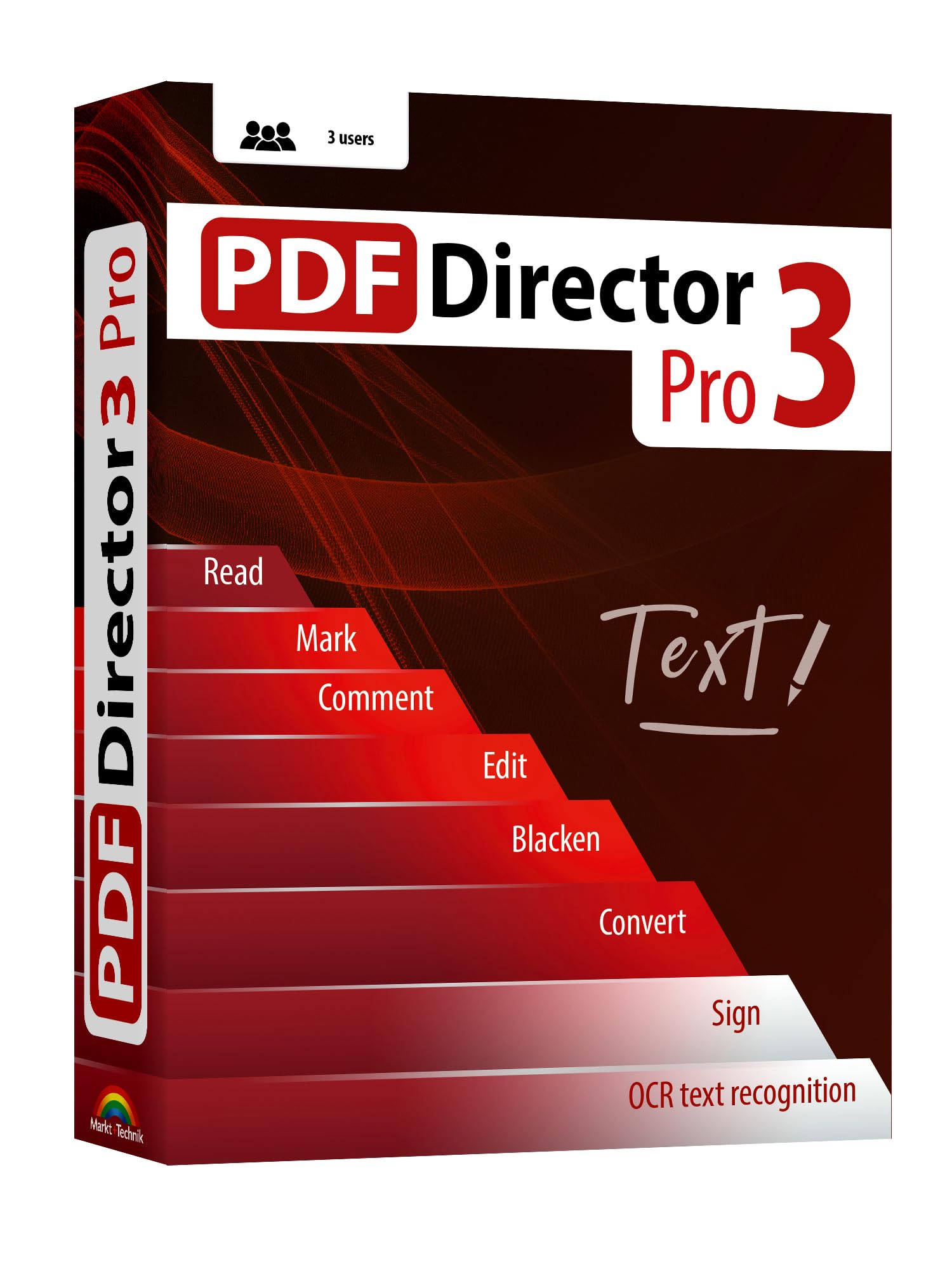 PDF Director 3 PRO - 3 PCs - incl. OCR 3.0 Module, edit, create, convert, protect, sign PDFs for Windows 11, 10, 8.1, 7.