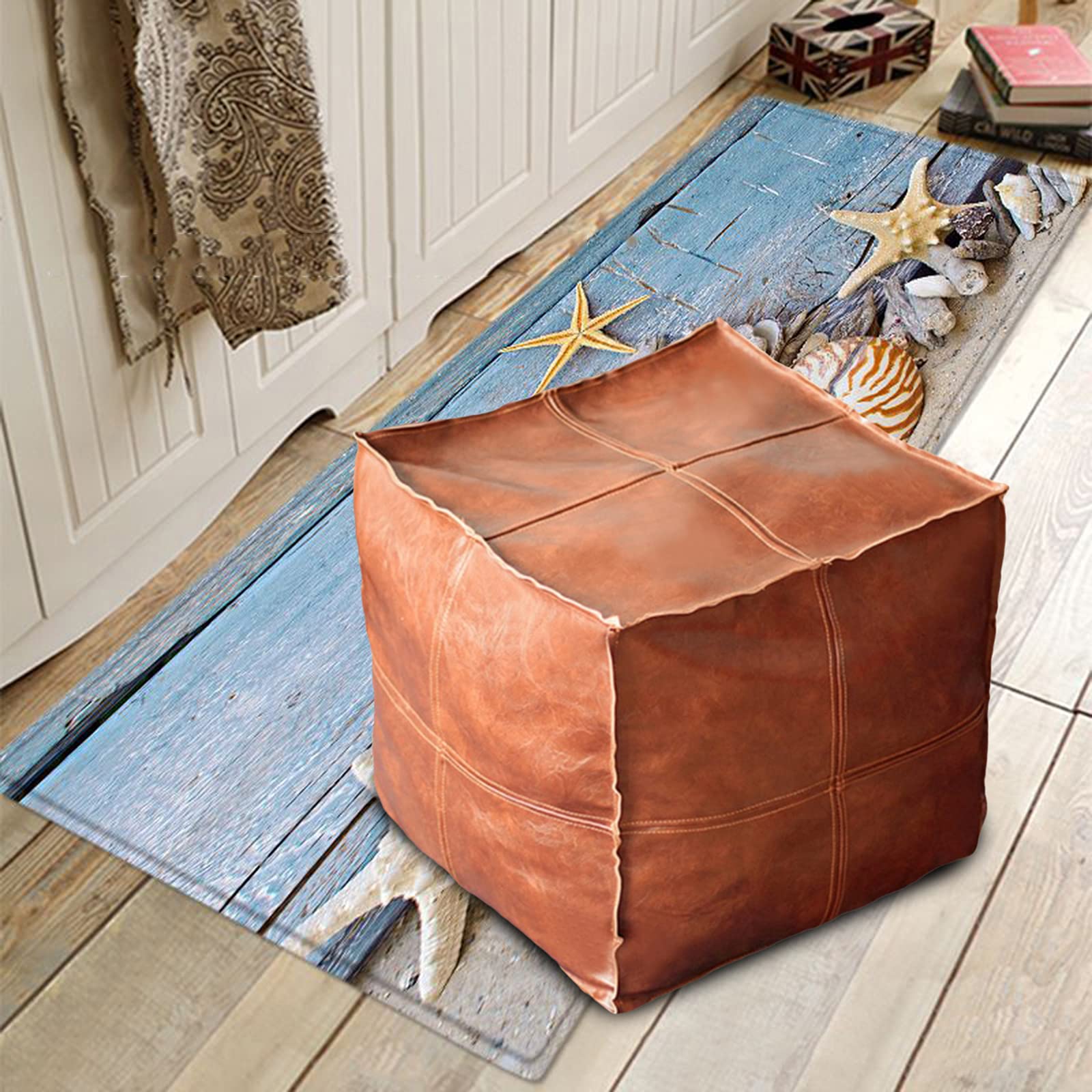 Amazon｜NC モロッコのプーフカバーフットスツール収納オットマン