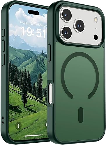 Miniatura 332 de SUPFINE - Funda magnética para iPhone 14 Pro Max (compatible con MagSafe), (protección contra caídas de grado militar de 10 pies), delgada, Negro