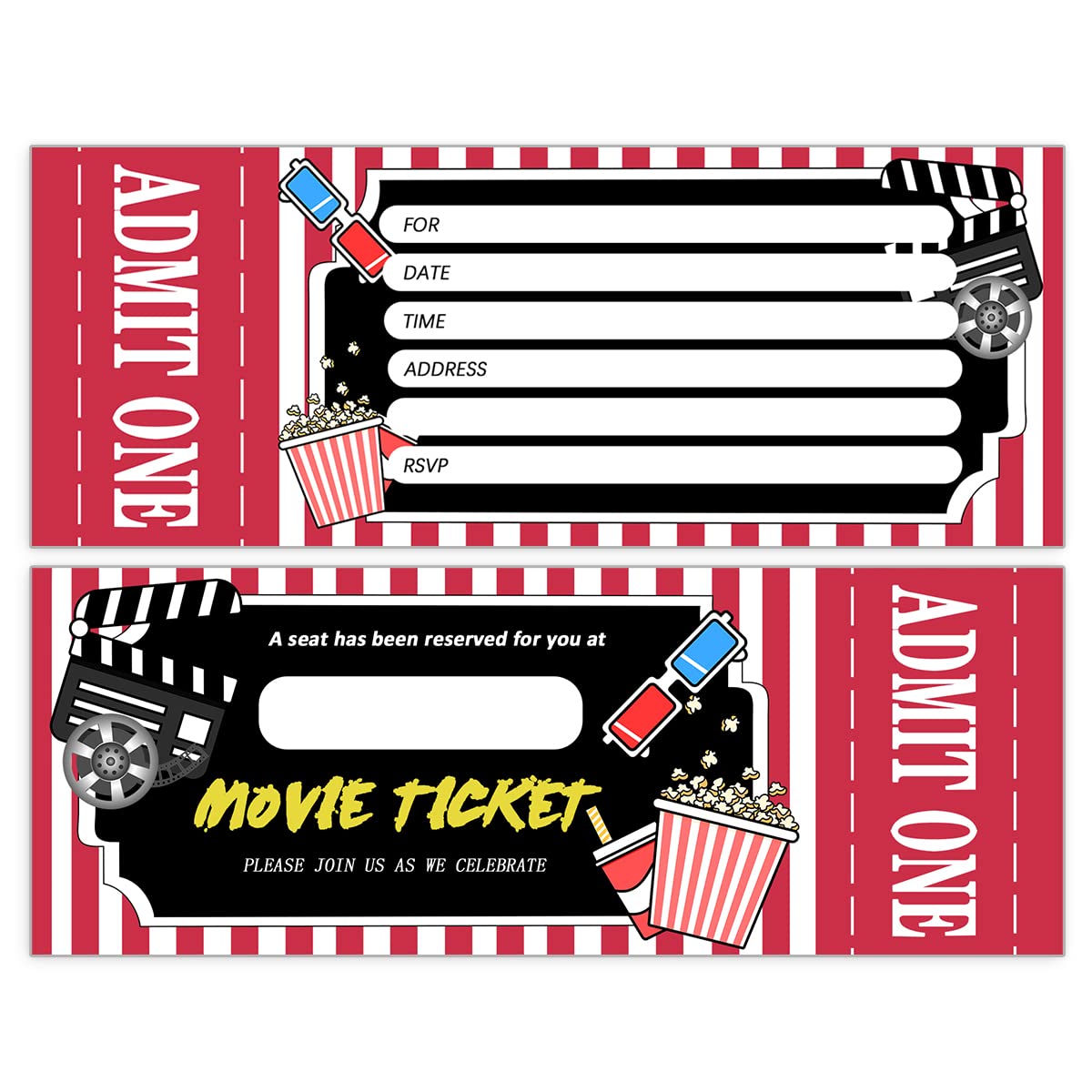 Movie Ticket Invitation Free Template Admit One Ticket Template PDF