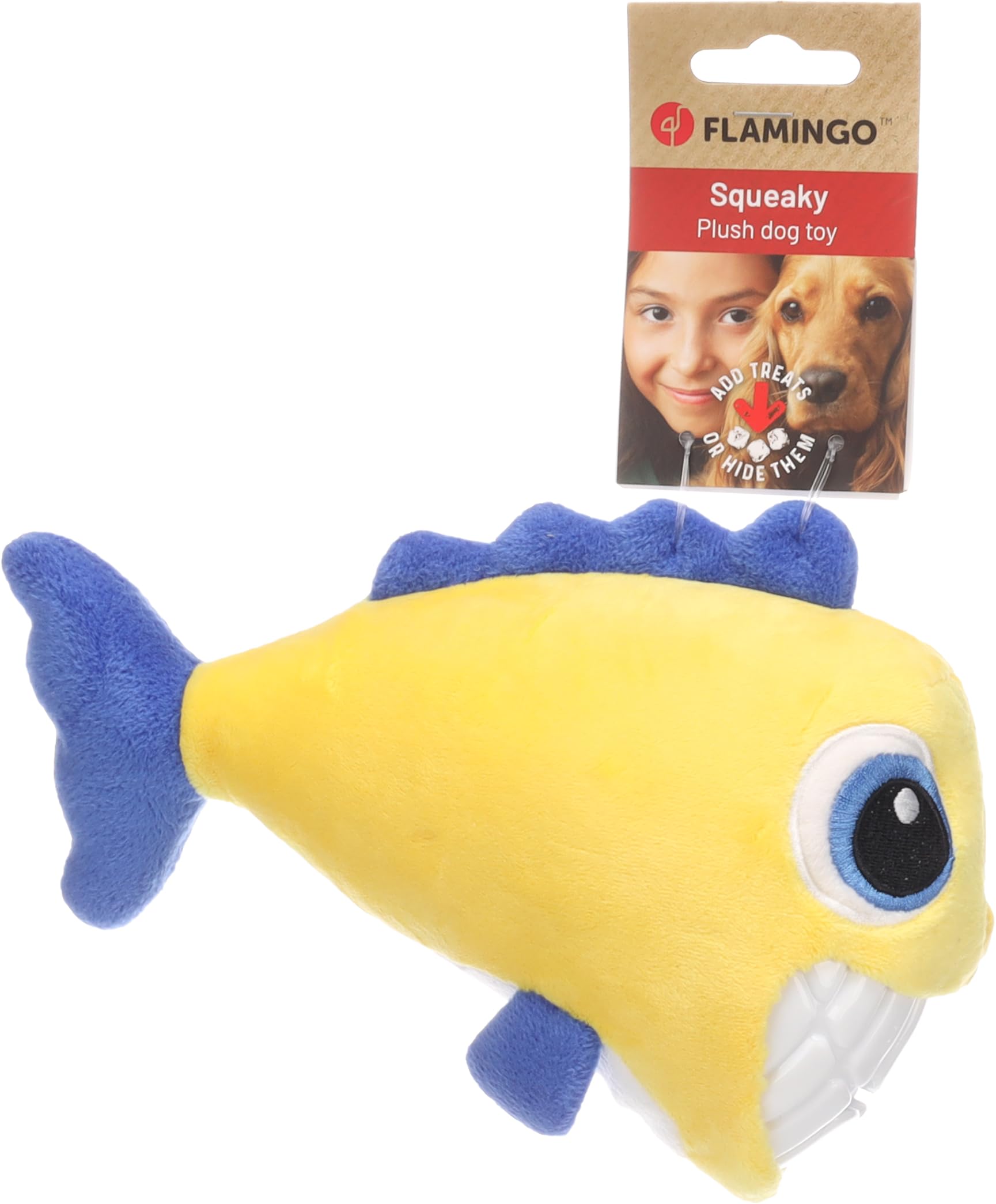 Flamingo TOY GEBLA FISH YELLOW 11x22x13CM