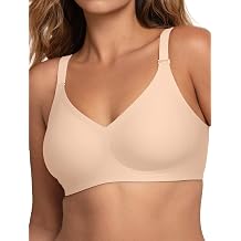 Women V Neck Wireless Bra Full Coverage Comfort Jelly Strip Bras Supportive Seamless Bralette