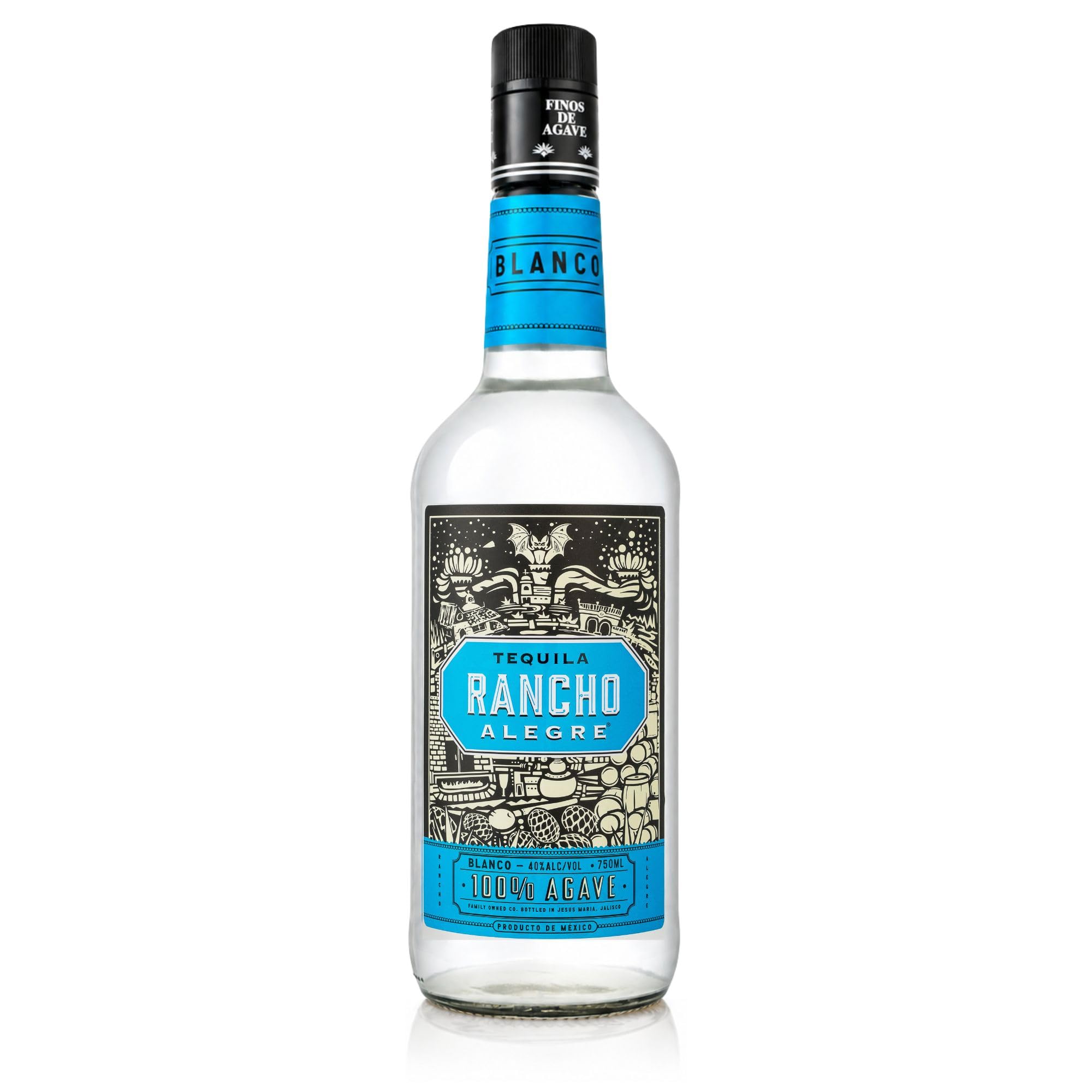 プレミアムテキーラ ランチョ アレグレ 100%アガベ 無添加 Tequila Rancho Alegre 750ml ブランコ | 無添加プレミアムテキーラ。爽やかなブランコ。