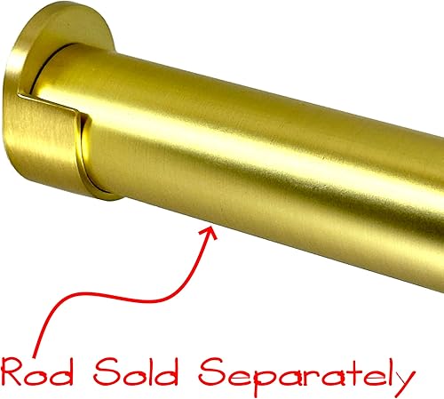 Miniatura 5 de Barra redonda resistente para armario de 94 pulgadas  1 516 pulgadas de diámetro (1.260in)  Poste de ropa de latón satinado  1 paquete