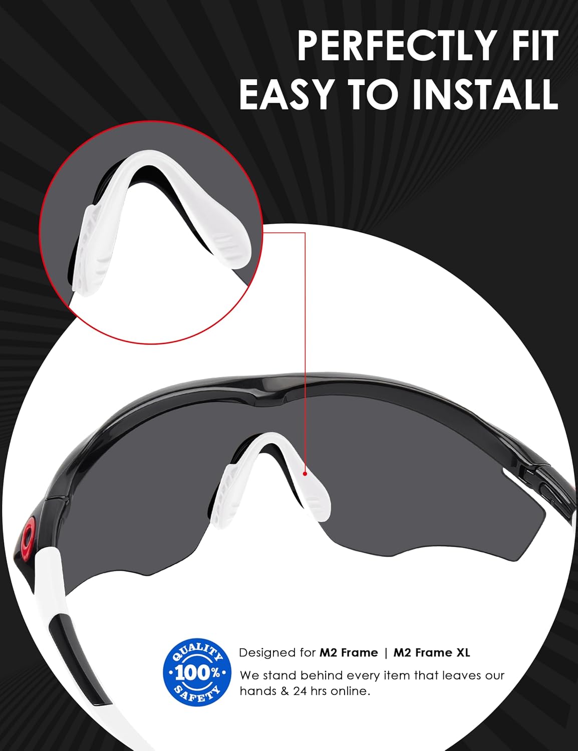 BLAZERBUCK Replacement Nose Pads Nose Piece for Oakley M2 Frame OO9212 OO9254/M2 Frame XL OO9343 OO9345 Sunglass image 3