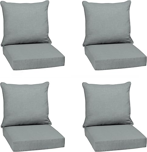 Miniatura 160 de Arden Selections Juego de cojines profundos para exteriores, 24 x 24 pulgadas, resistente al clima, a prueba de lluvia, resistente a la decoloración