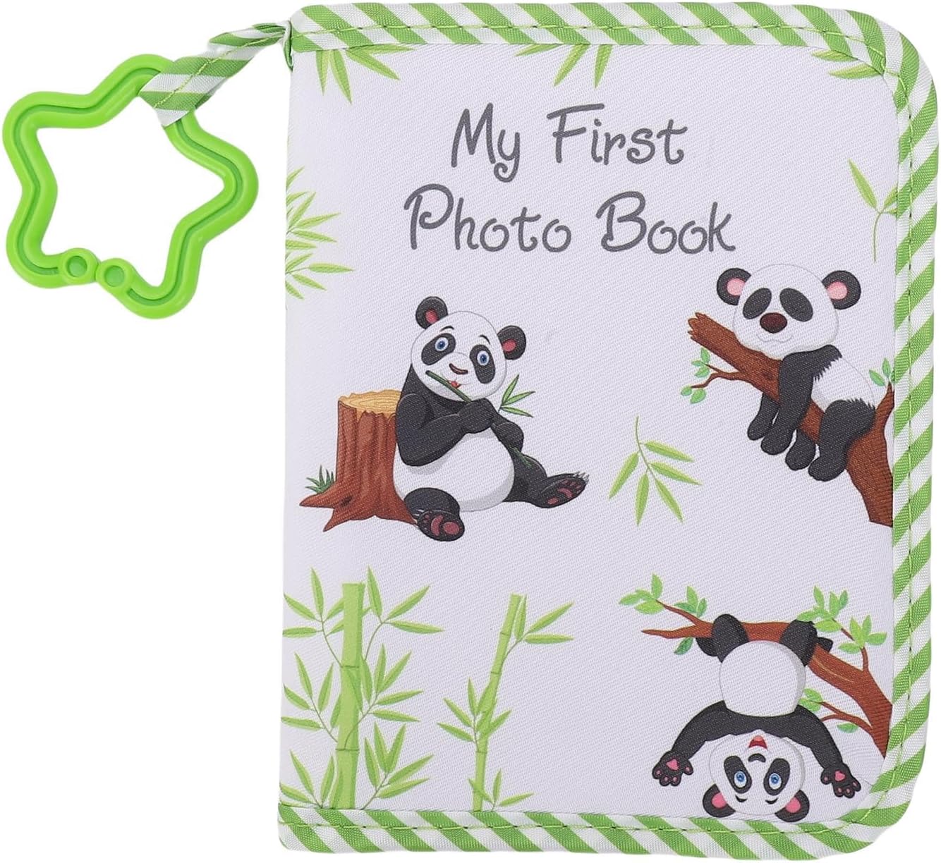 KIMISS My First Photo Book Memory Keepsake Soft Cloth Photo Book with Mirror for Newborns Baptism Panda 7 X 5 5in y First AlbumB Album Interaction Ensures Gentle S Your a Skin (14 * 18CM)