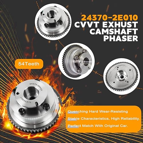 Miniatura 5 de PANGOLIN 24321-2E010 Kit de cadena de distribución con 2 piezas de admisión y escape VVT engranaje piñón para Kia Soul Forte Cerato Tucson Forte5