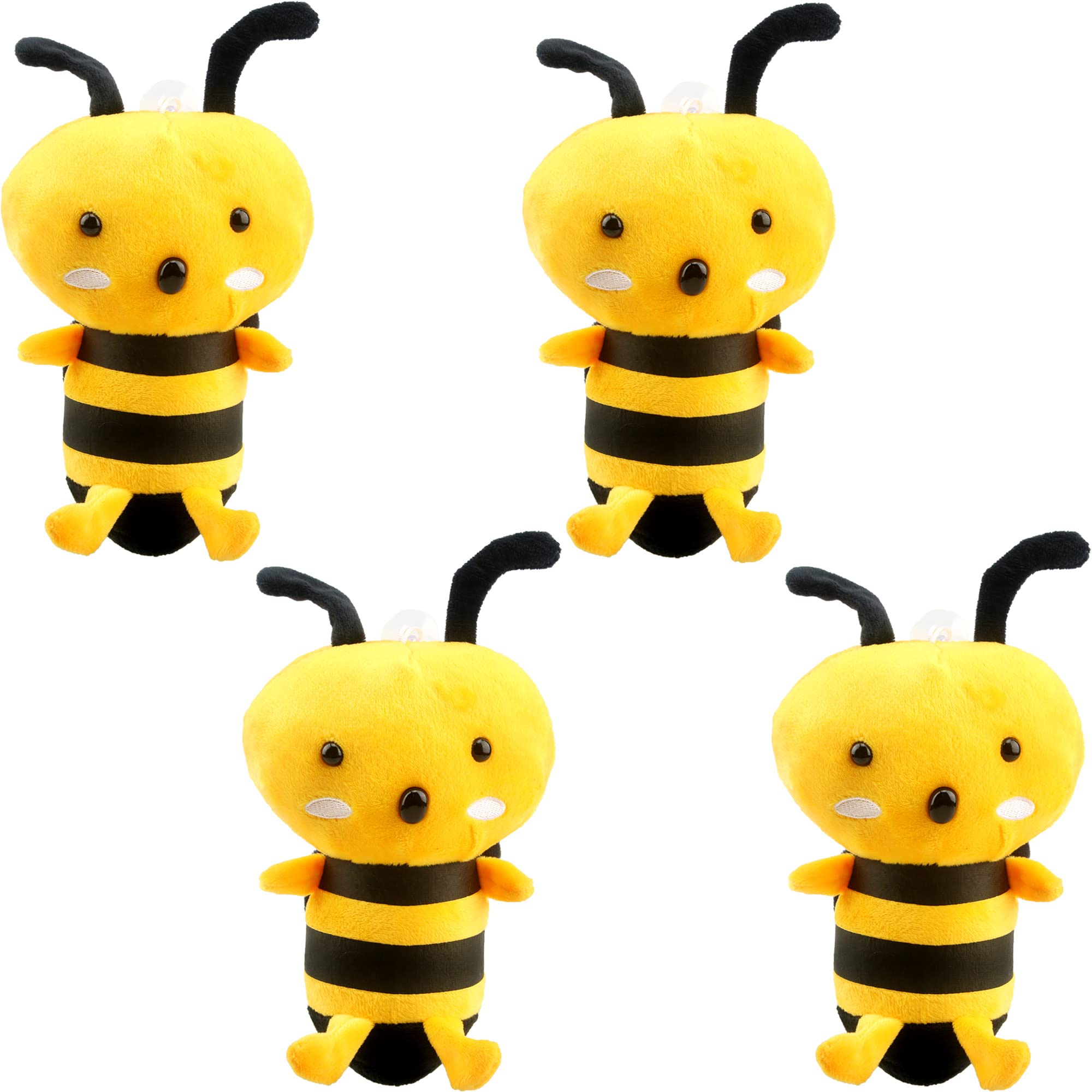 Photo 1 of Puteraya 4 Pack 8 Inch Stuffed Bee Plush Toy Cute Soft Honeybee Stuffed Animal for Birthday Baby Shower Animal Theme Party Favor Decoration