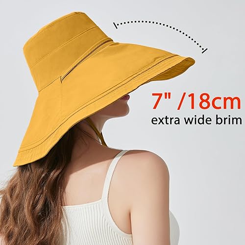 Miniatura 10 de KEYDUACU Sombreros de ala ancha para mujer, sombrero de playa plegable de doble cara, sombrero de jardinería, sombrero de viaje, sombrero de