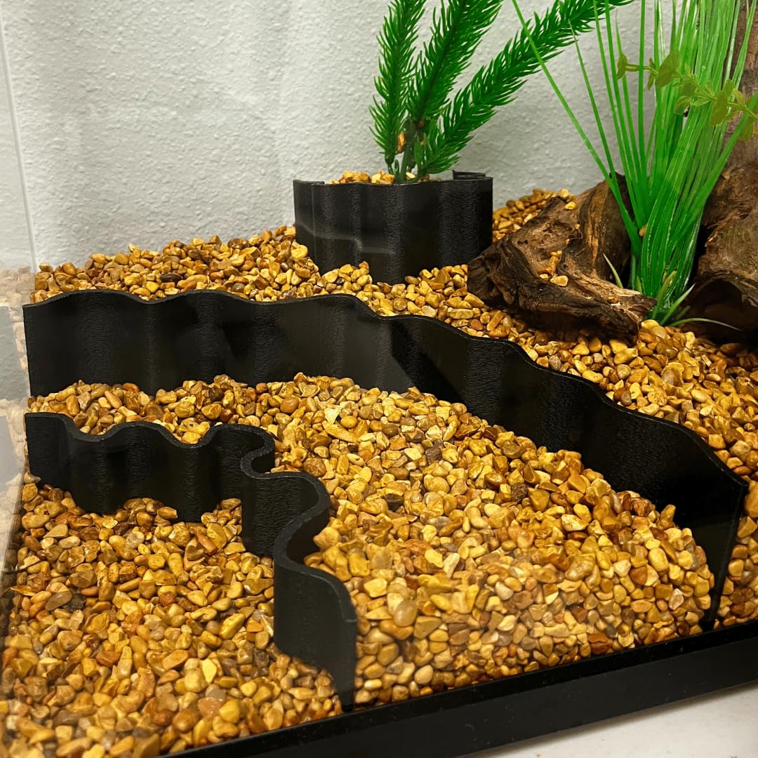 REEFSHAPE - Paquete combinado de sustrato para acuario o terrario, color negro | Capas de sustrato separadas, crea acantilados y profundidad, fabricado en Estados Unidos, combo de acantilado