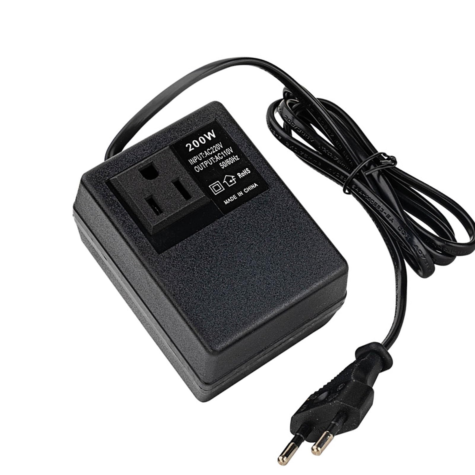 Przetwornica napięcia 220 V na 110 V Przenośny adapter podróżny o mocy 200 W Transformator mocy