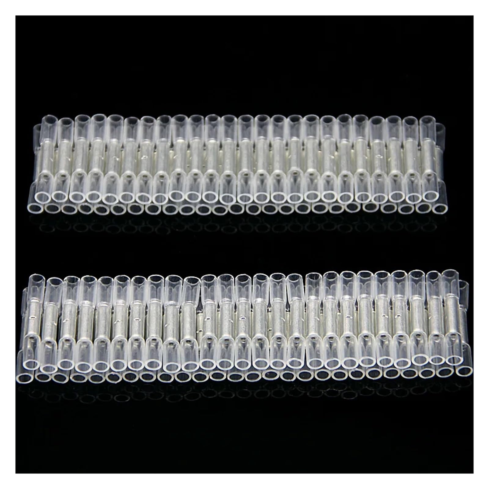 DSZUJTYROP 50PCS 26-24AWG Heat Shrink Butt Wire Connectors Seal Electrical Splice Connector Cable Crimp Terminals White