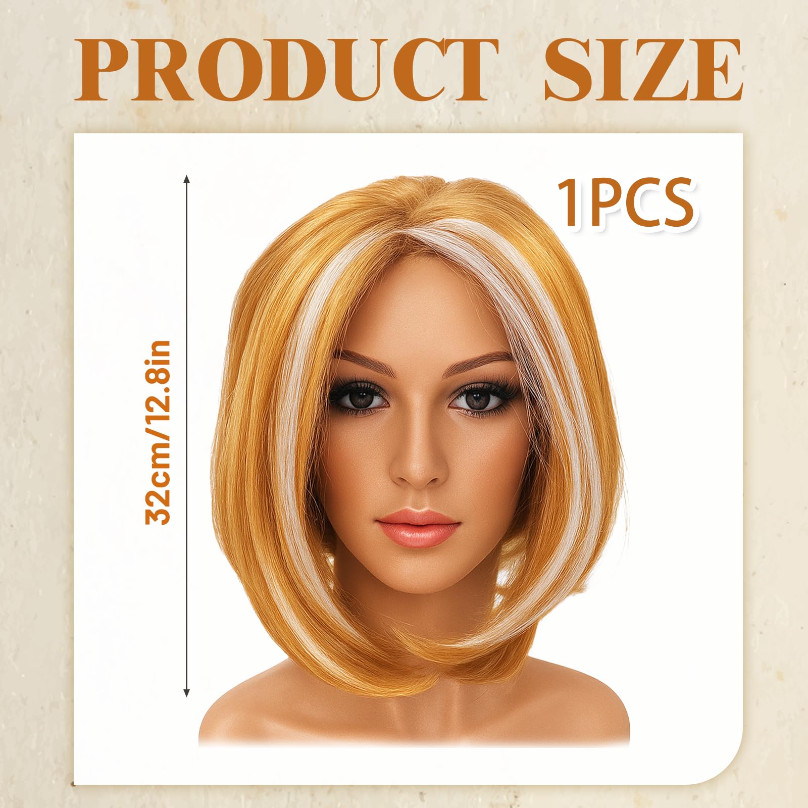 Ginger Wig for Women Ginger Spice Costume Wig, 1990s Themed Party Accessory, Halloween Cosplay Wig - Image 2