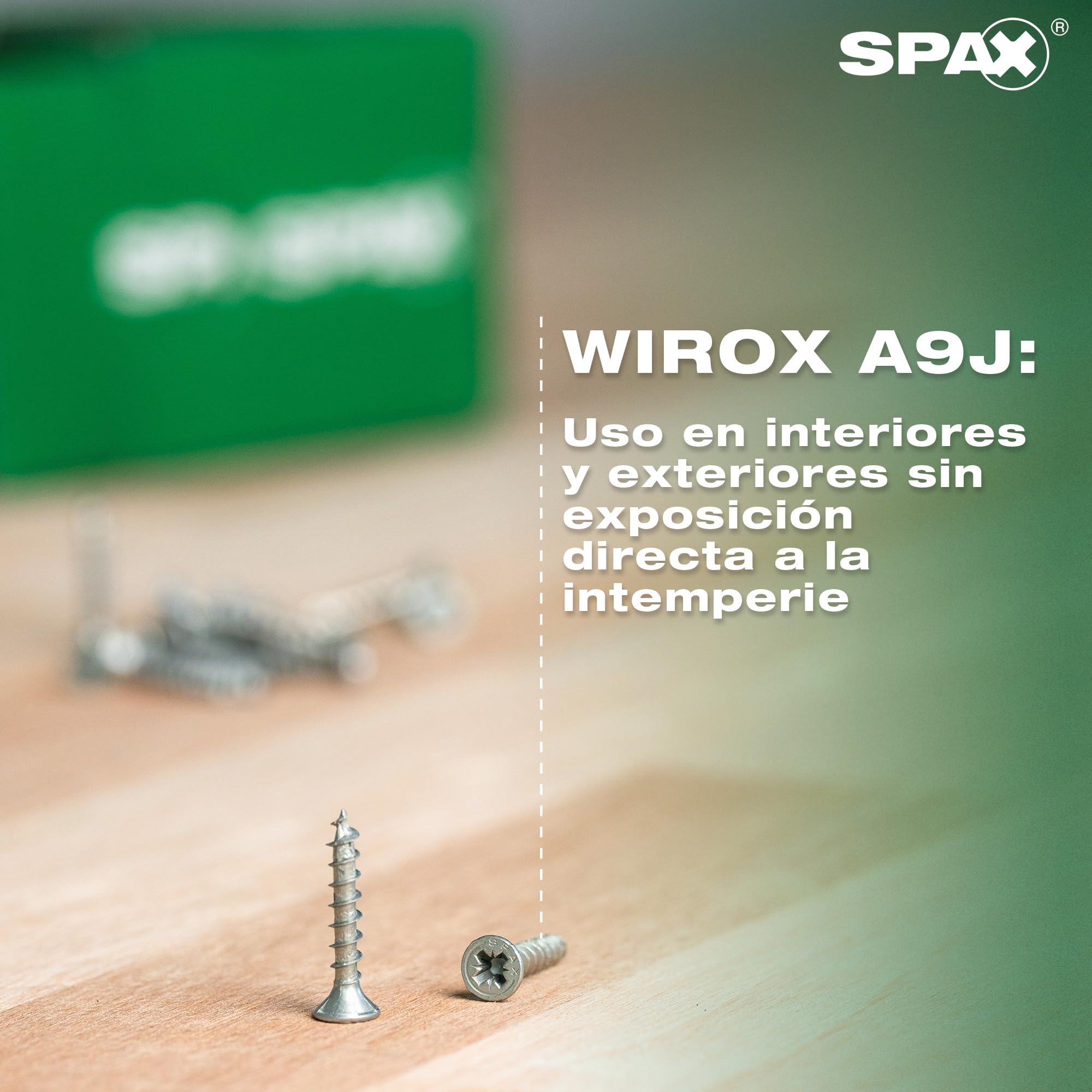 SPAX Tornillo Universal 4 x 50 mm, Z2, 360 pzas., Cabeza Avellanada, WIROX | Tornillos para madera con rosca completa, punta 4CUT y perfil ondulado para un atornillado rápido sin taladrado previo