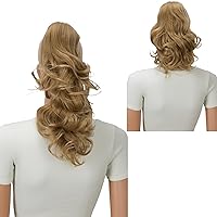 Vista 20 de PRETTYSHOP 16 o 20 pulgadas clip para el pelo en extensión cola de caballo 2 en 1 rizada resistente al calor